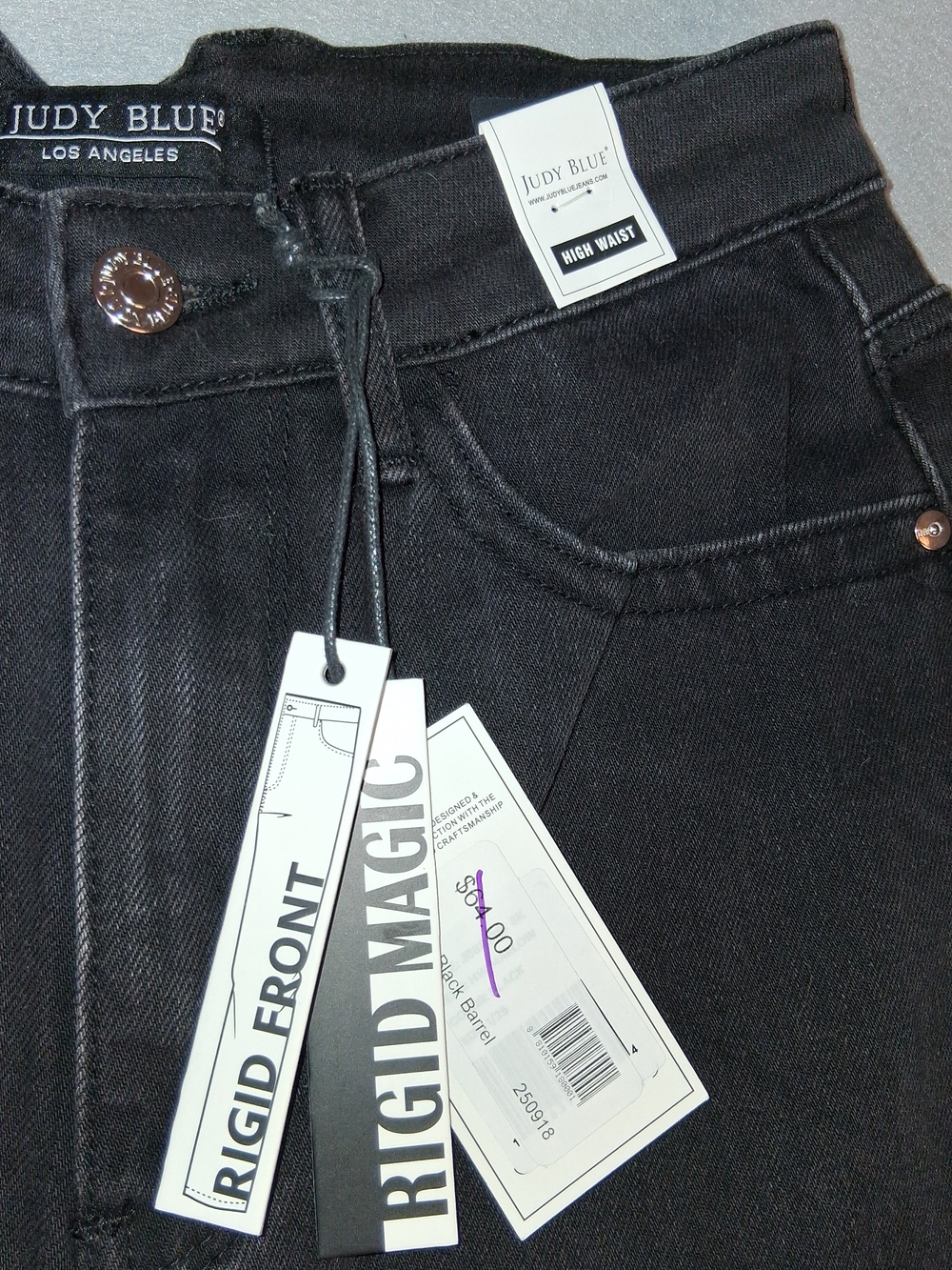 Judy Blue High waisted Relaxed fit through hip and thigh. Barrel/wide leg. NWT - Picture 5 of 13